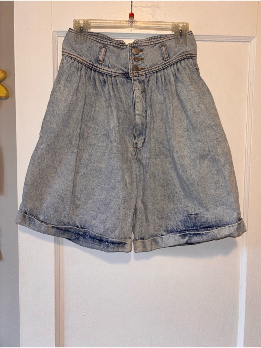Vintage 80's Jordache Acid Wash High Waist Pleated Wide Leg Shorts 5/6 Small